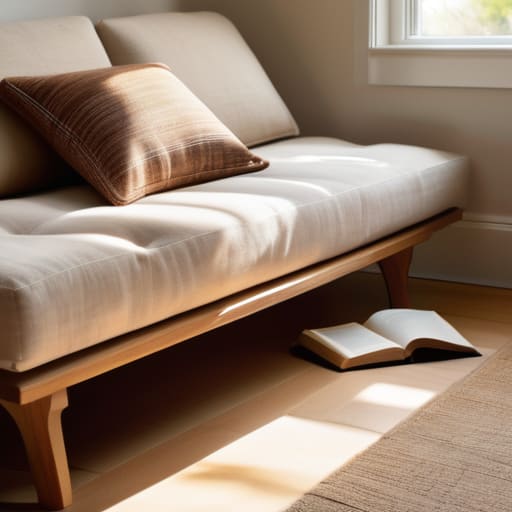 The Low-Maintenance Corner with cushion and table.