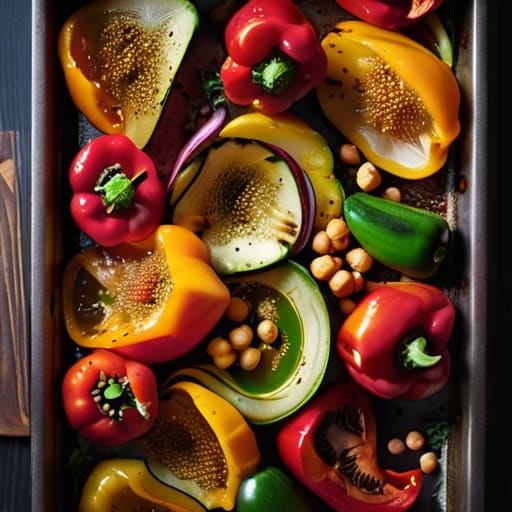 The One-Pan Roasted Mediterranean Mix vegetables.