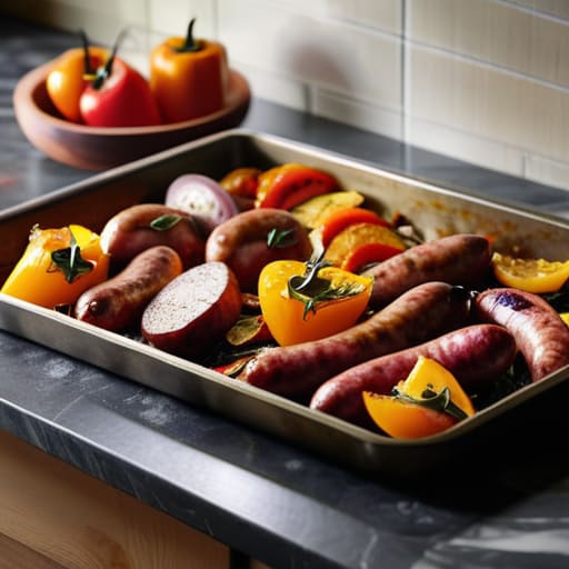 The One-Pan Sheet Pan Roast sausages.