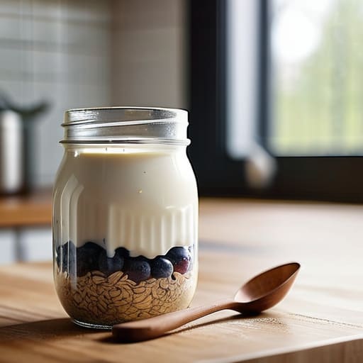 Preparing breakfast with The Overnight Oats System.