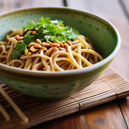Refreshing Cold Peanut Noodle Bowls.