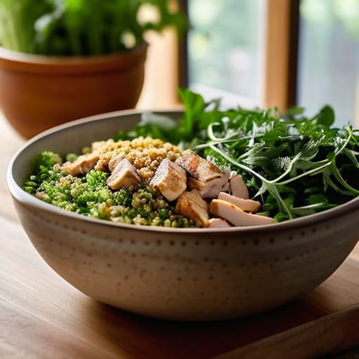 The Five-Minute Power Bowl with pre-prepped ingredients.