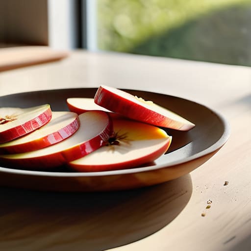 Fresh Apple Slices and Nut Butter snack.
