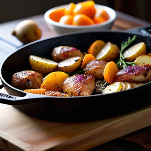 One-Pan Roasted Chicken and Root Veggies.