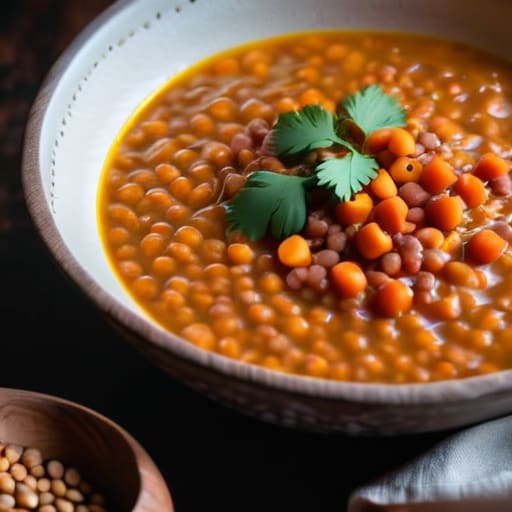 Creamy coconut milk Red Lentil Dahl.