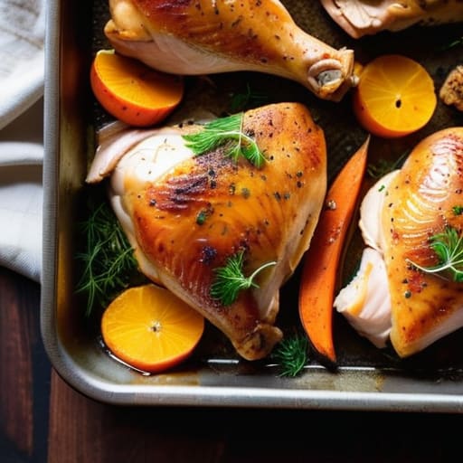 Roasted Chicken Thighs and Root Veggies.