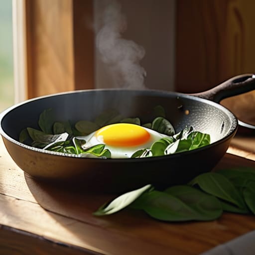 The One-Pan Egg Scramble with fresh greens.