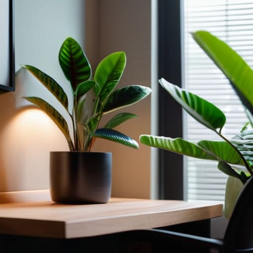 ZZ Plant: The Low-Light Specialist in shadows.