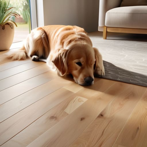 Choosing easy to clean flooring for dogs.