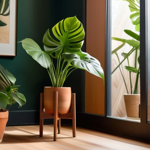 Tripod-style DIY elevated plant stands.