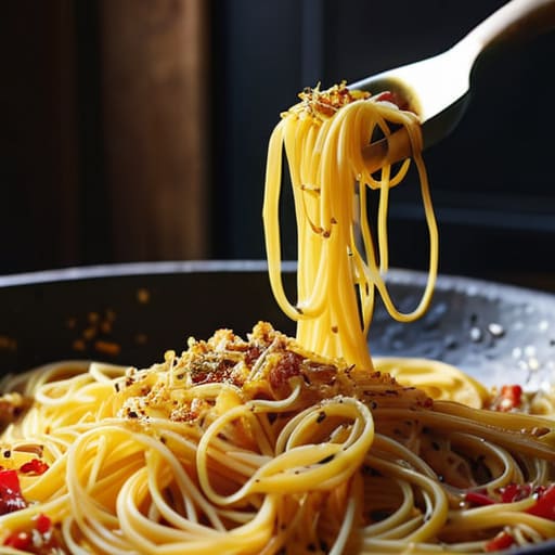 Delicious Twenty-Minute Pantry Pasta with garlic.