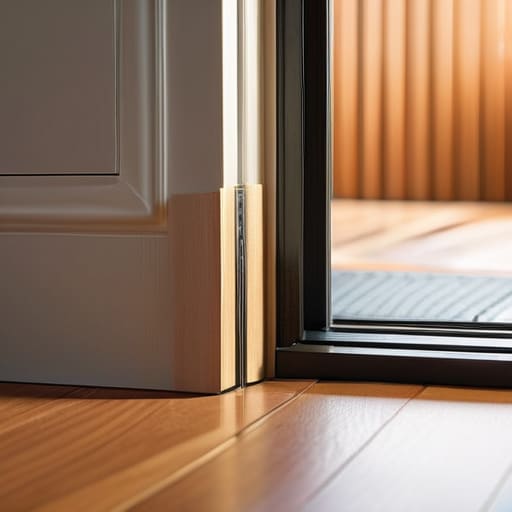 Weatherstripping for closing the gap.