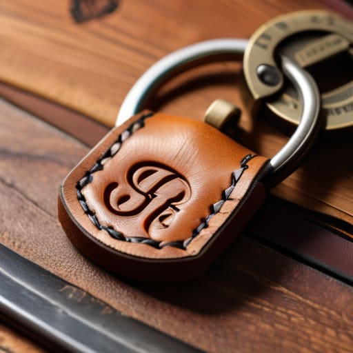 Hand-stamped leather keychains for durable style.